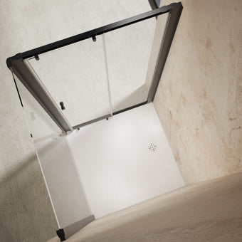 Roman Haven6 Sliding Shower Enclosure - 1000mm x 1000mm - Matt Black