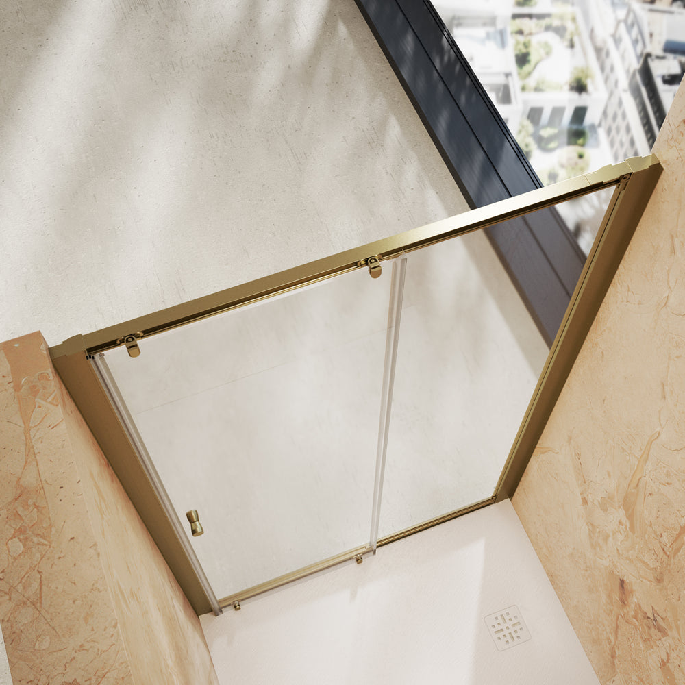 Roman Haven6 Sliding Shower Door - 1200mm - Brushed Brass