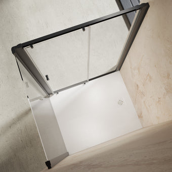Roman Haven6 Sliding Shower Enclosure - 1200mm x 1000mm - Matt Black