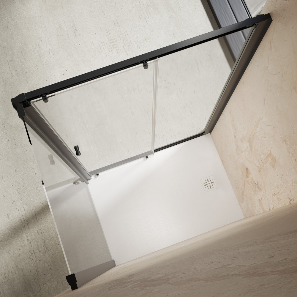 Roman Haven6 Sliding Shower Enclosure - 1200mm x 800mm - Matt Black