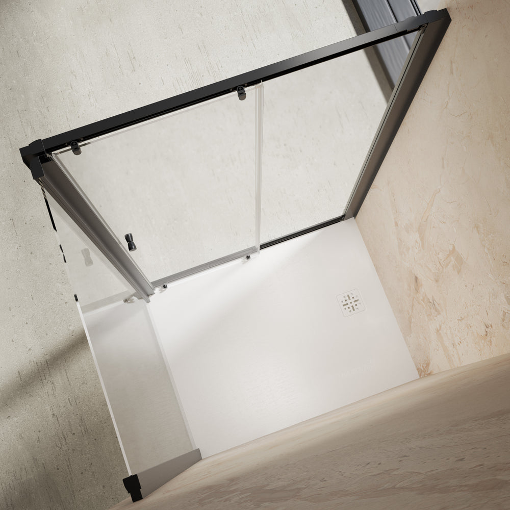 Roman Haven6 Sliding Shower Enclosure - 1200mm x 900mm - Matt Black