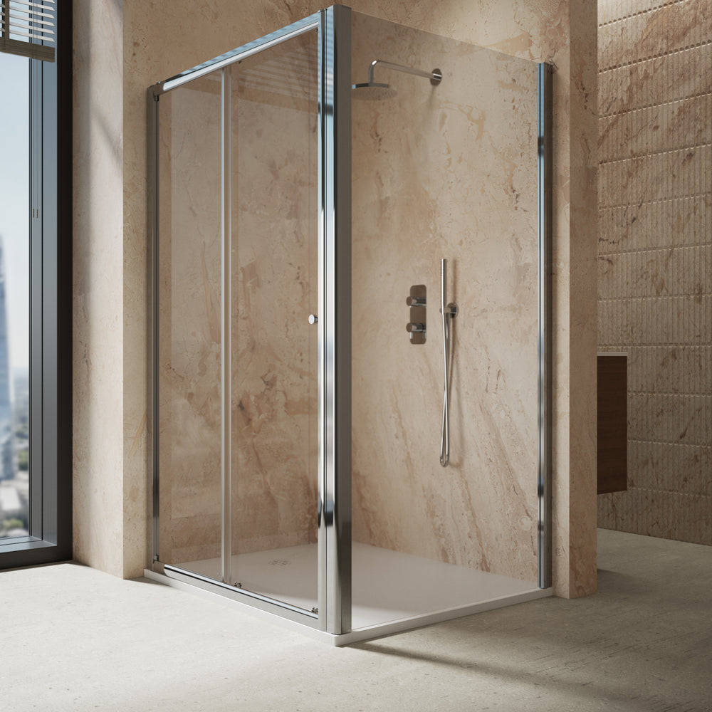 Roman Haven6 Sliding Shower Enclosure - 1200mm x 1000mm - Chrome
