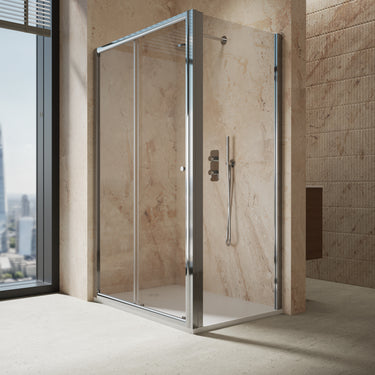 Roman Haven6 Sliding Shower Enclosure - 1200mm x 800mm - Chrome