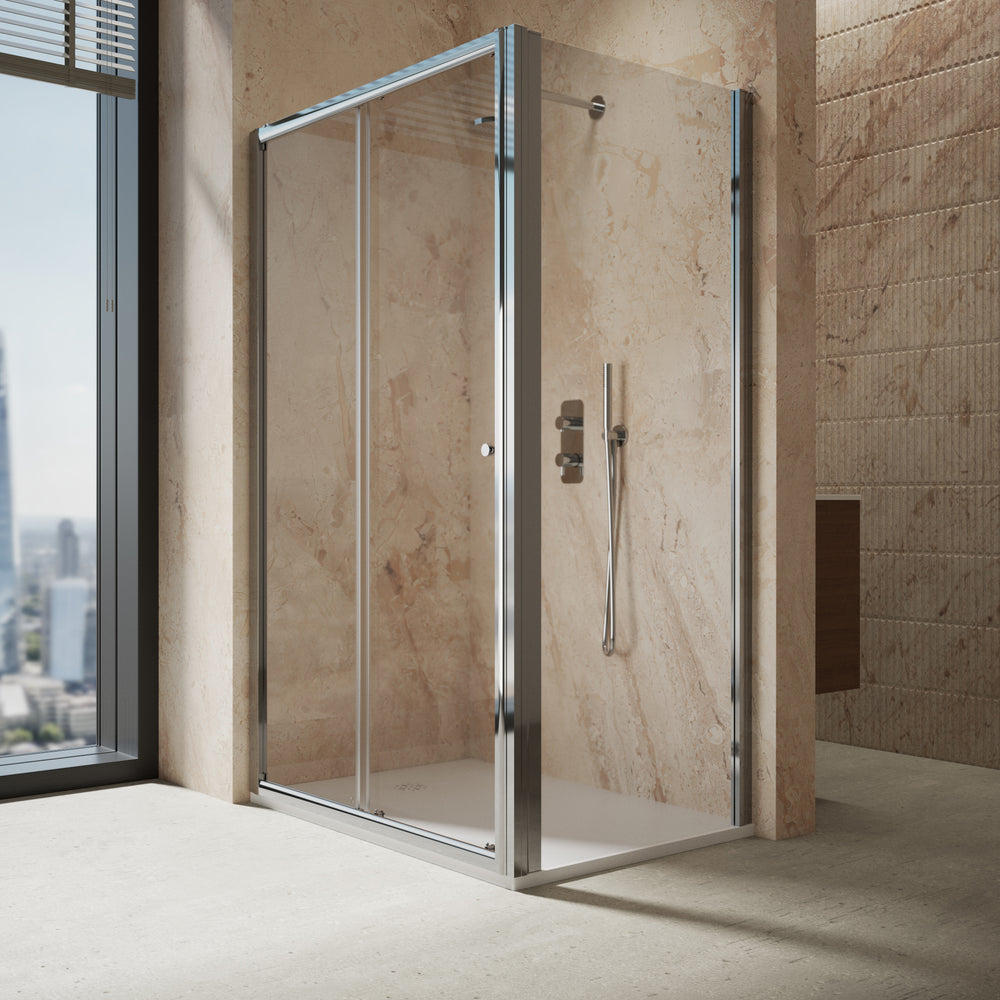Roman Haven6 Sliding Shower Enclosure - 1200mm x 800mm - Chrome