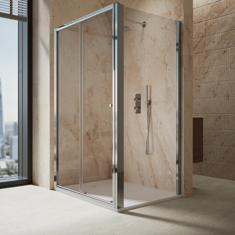 Roman Haven6 Sliding Shower Enclosure - 1200mm x 900mm - Chrome