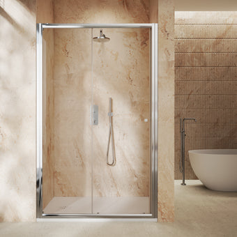 Roman Haven6 Sliding Shower Door - 1200mm - Chrome