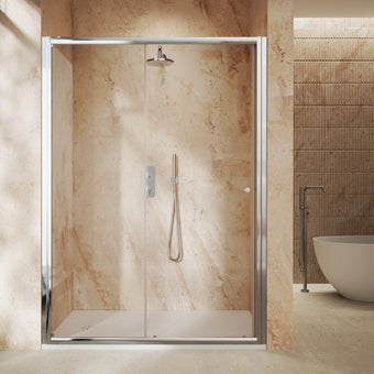 Roman Haven6 Sliding Shower Door - 1400mm - Chrome