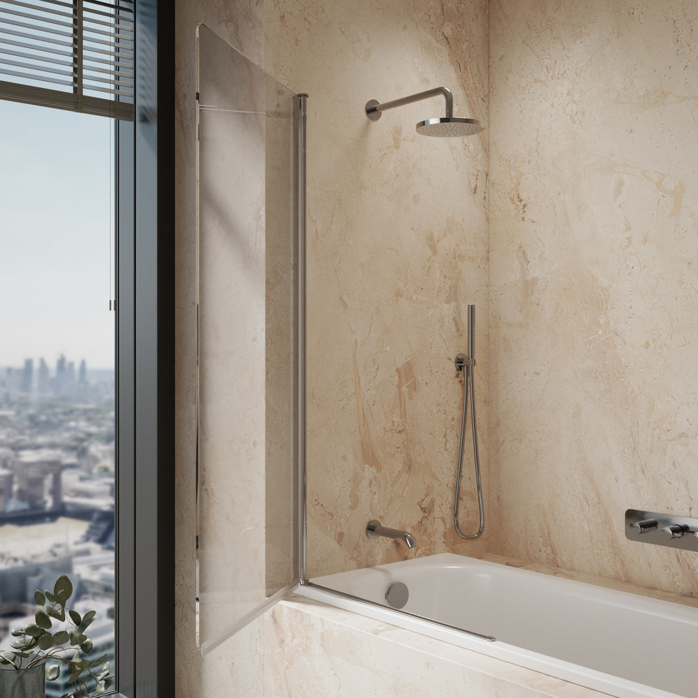 Roman Haven8 Pivoting Bath Screen - 835mm - Chrome