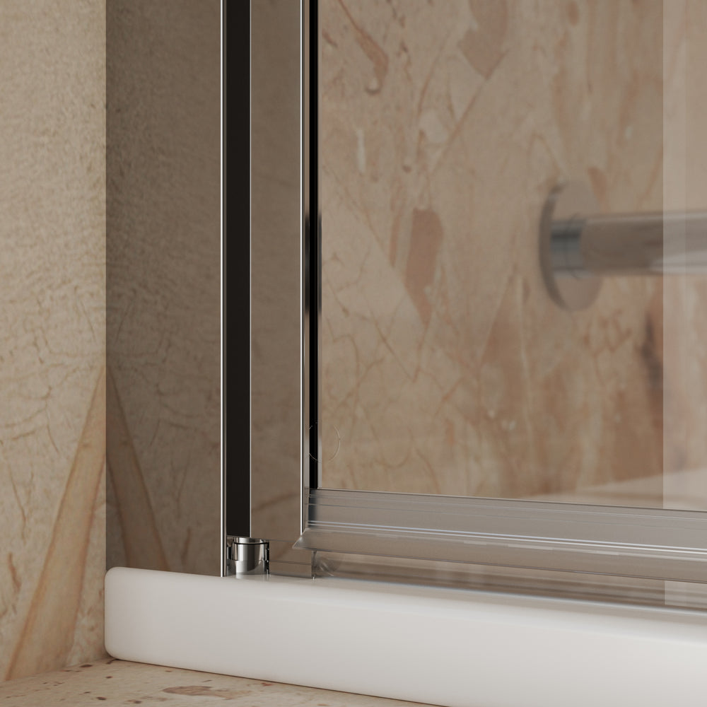 Roman Haven8 Inward Folding Bath Screen - 910mm - Chrome