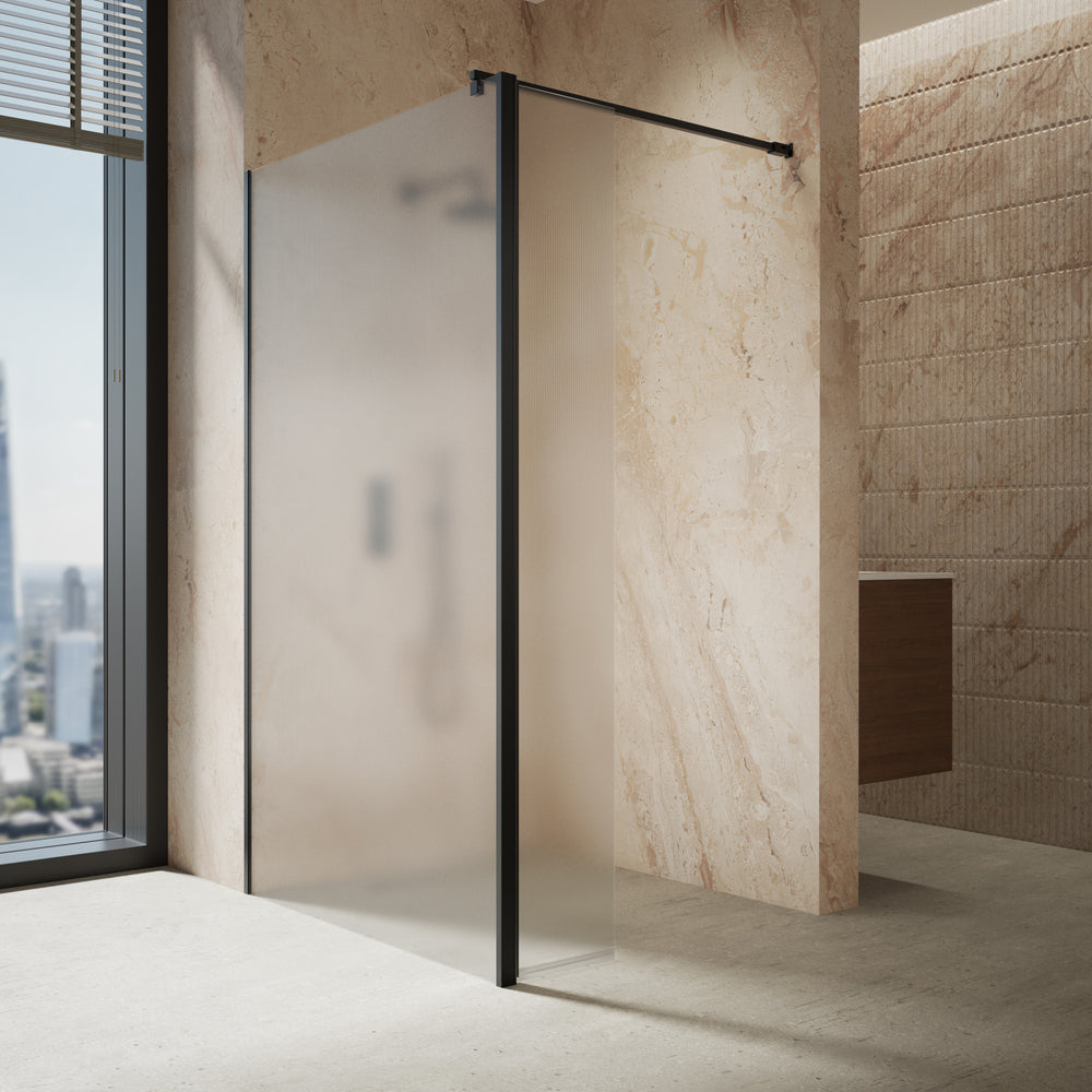 Roman Haven Select 300 Fluted Pivot Deflector 8mm - Matt Black