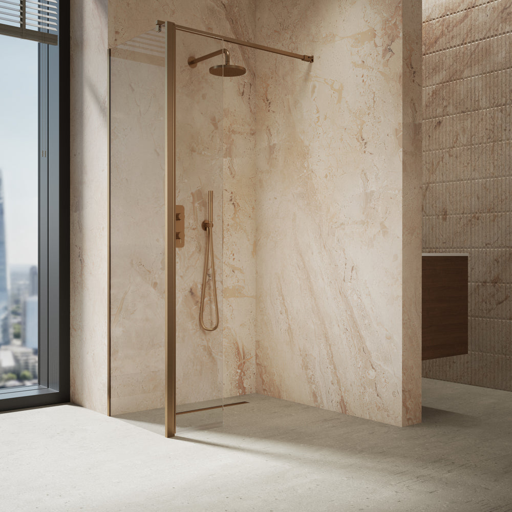 Roman Haven Select 300 Pivot Deflector 8mm - Brushed Brass