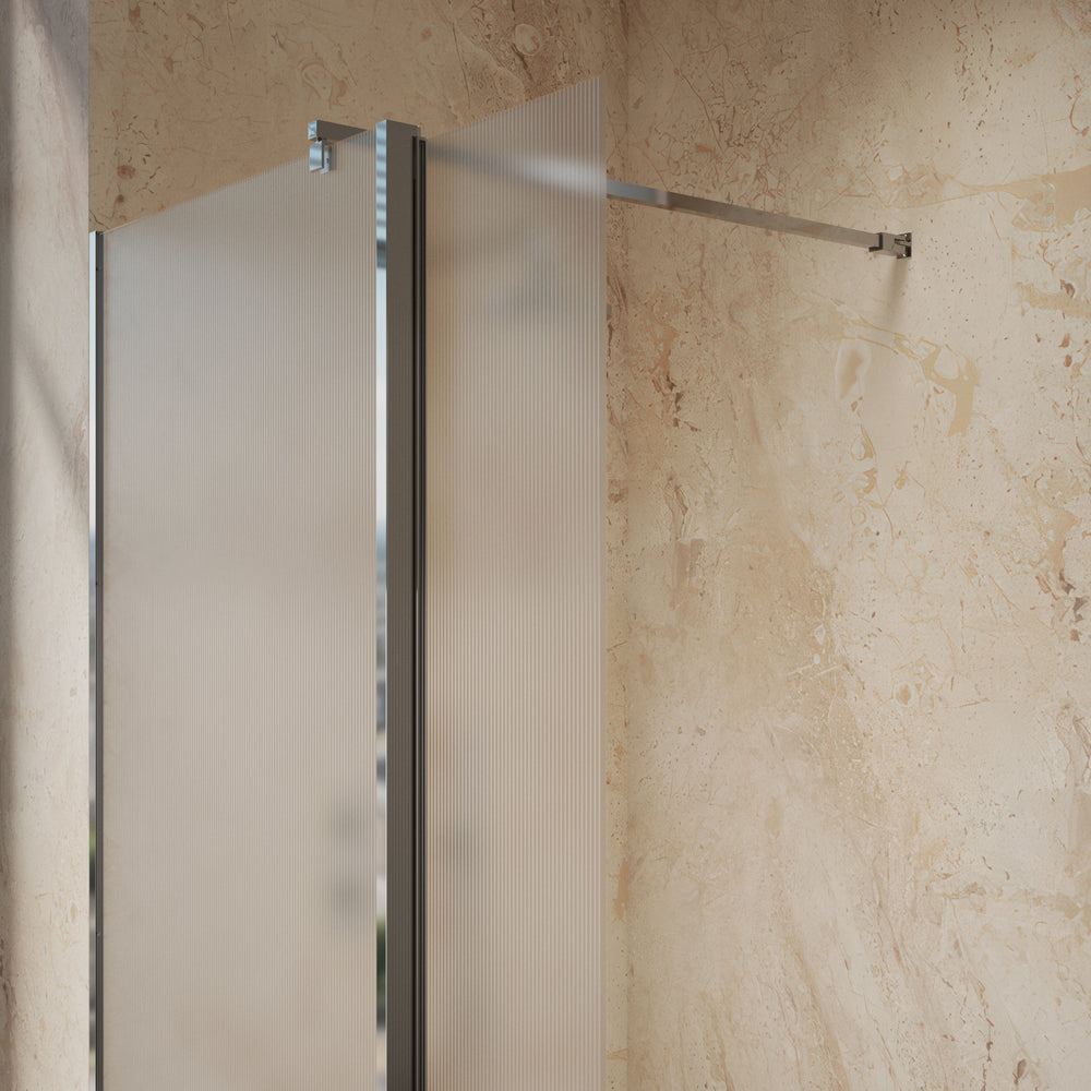 Roman Haven Select 300 Fluted Pivot Deflector 8mm - Chrome