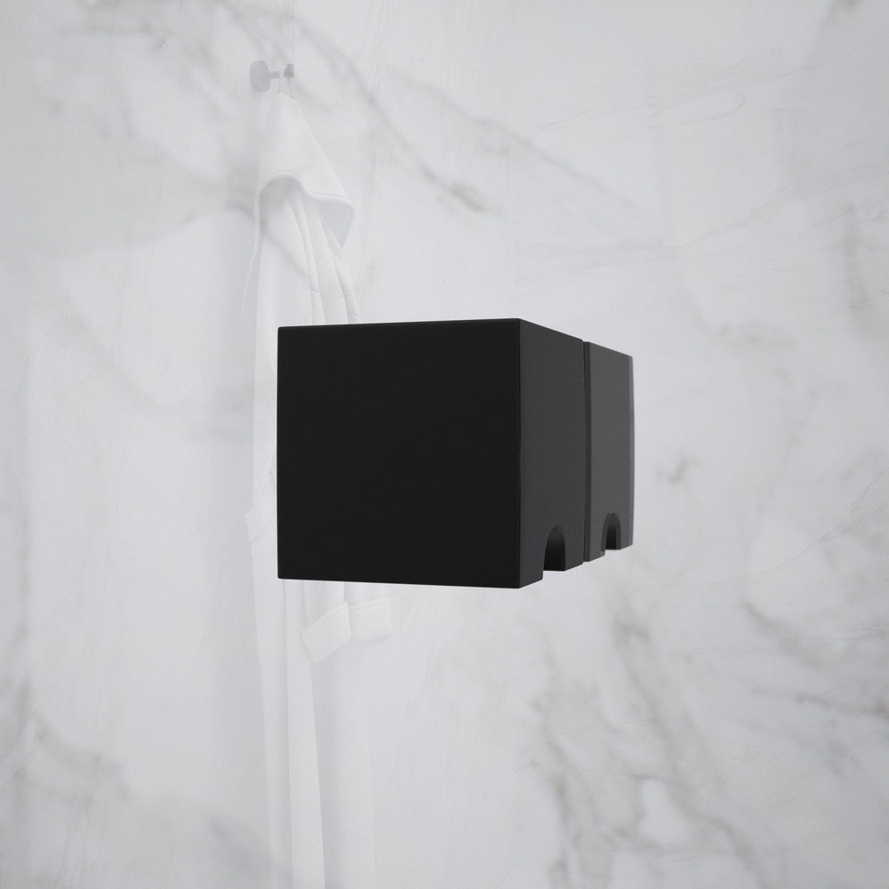 Hinged 900mm Shower Door & 900mm Side Panel - Matt Black