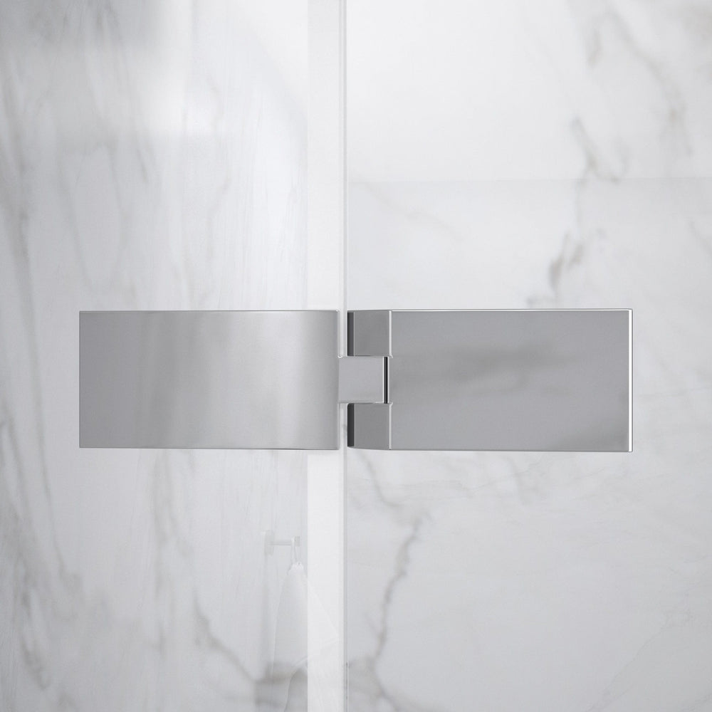 Hinged 1000mm Shower Door & 900mm Side Panel - Chrome