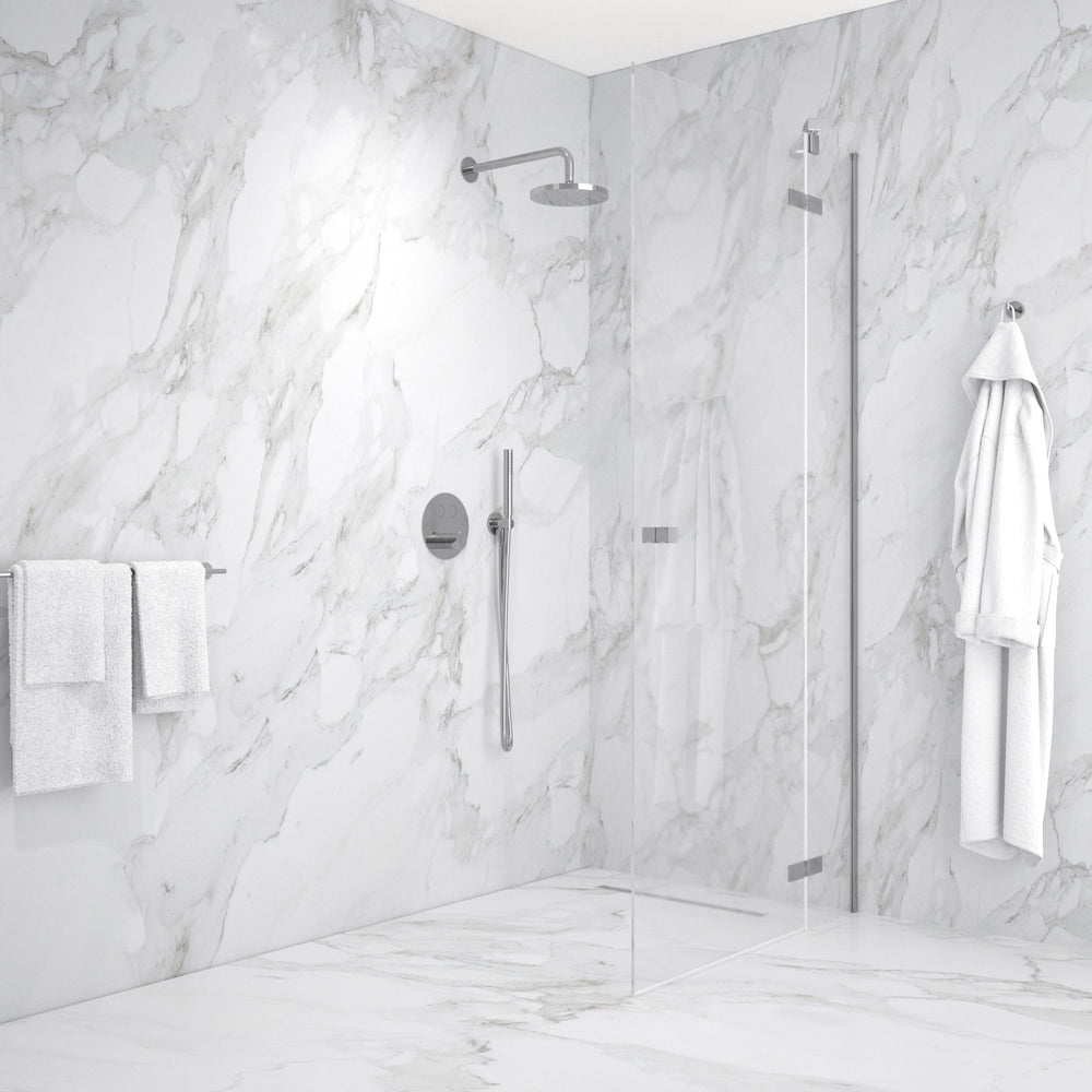 Hinged Shower Door - Chrome 1000mm