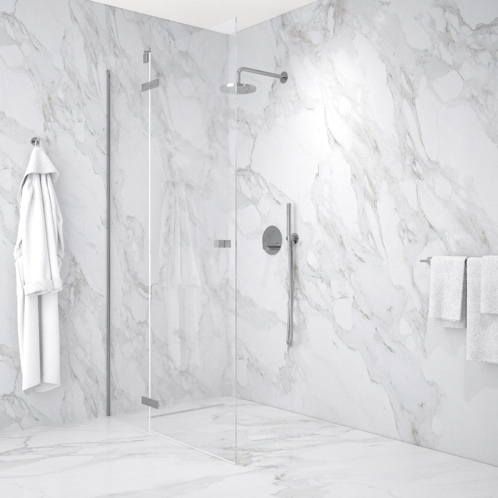 Hinged Shower Door - Chrome 1200mm