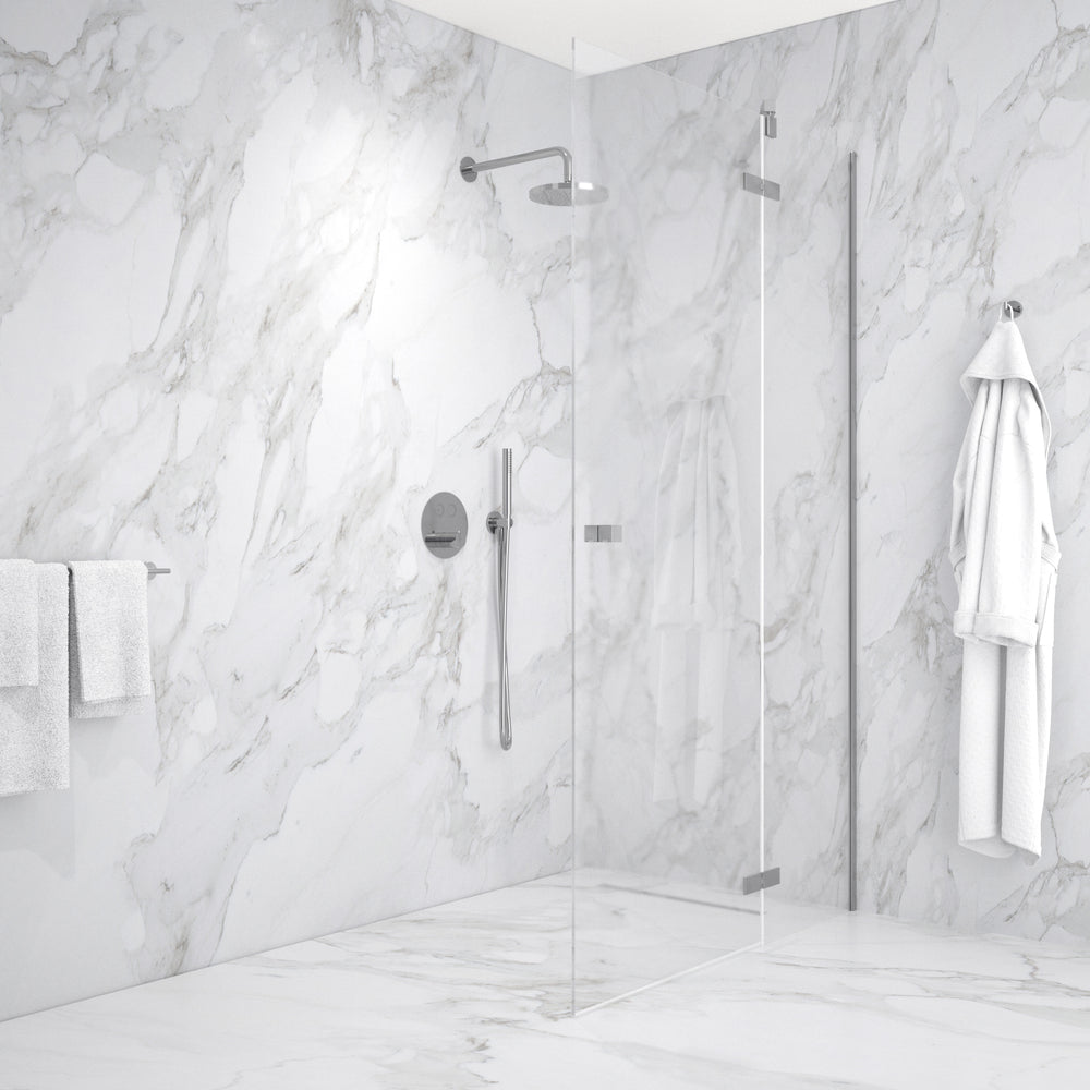 Hinged Shower Door - Chrome 1200mm