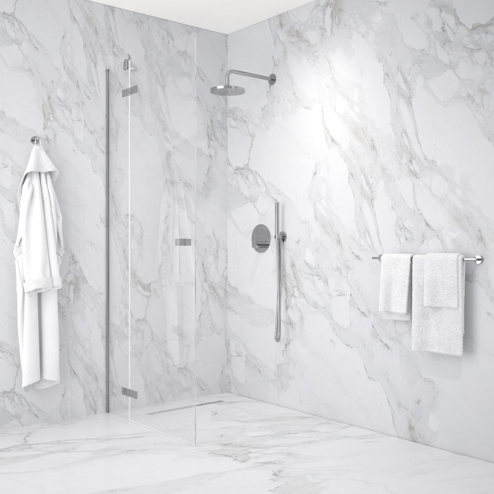 Hinged Shower Door - Chrome 900mm