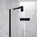 Hinged Shower Door - Matt Black 1200mm