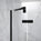 Hinged Shower Door - Matt Black 900mm