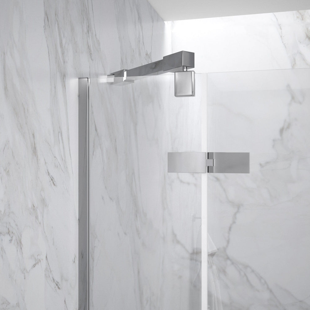 Hinged Shower Door - Chrome 1200mm