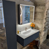 Fiano Steam-Free Modern Mirror Cabinet 800 x 700mm - Matt Black  [Showroom image] image