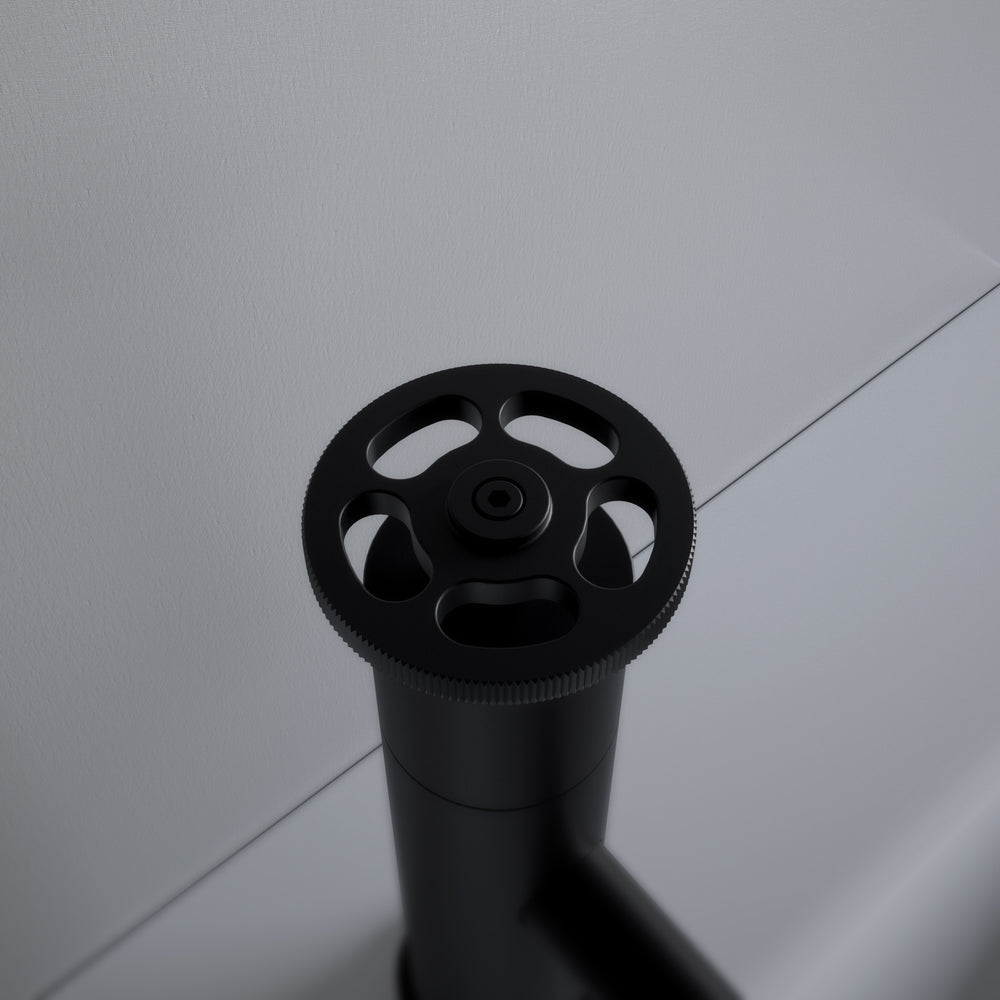 Industrial Progressive Basin Mixer Tap - Matt Black