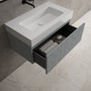 Raffinata One Drawer Vanity Unit With Beyondstone BLOC Basin - Light Concrete 800mm image