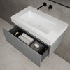 Raffinata One Drawer Vanity Unit With Beyondstone BLOC Basin - Matt Dust 800mm image