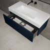 Raffinata One Drawer Vanity Unit With Beyondstone BLOC Basin - Matt Indigo 1000mm image
