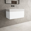Raffinata One Drawer Vanity Unit With Beyondstone BLOC Basin - Matt White 800mm image