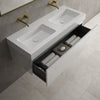 Raffinata One Drawer Vanity Unit With Beyondstone Double BLOC Basin - Gloss Dove 1200mm image