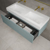 Raffinata One Drawer Vanity Unit With Beyondstone Double BLOC Basin - Matt Fjord 1200mm image