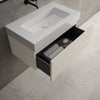 Raffinata One Drawer Vanity Unit With Beyondstone BLOC Basin - Matt Cashmere 800mm image