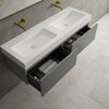 Raffinata Two Drawer Vanity Unit With Beyondstone BLOC Double Basin - Matt Dust 1400mm image