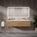 Raffinata Two Drawer Vanity Unit With Beyondstone Double Basin - Oak 1400mm