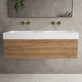 Raffinata One Drawer Vanity Unit With Beyondstone Double BLOC Basin - Oak 1200mm image