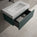 Raffinata One Drawer Vanity Unit With Beyondstone BLOC Basin - Matt Dark Green 800mm