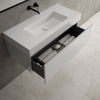 Raffinata One Drawer Vanity Unit With Beyondstone BLOC Basin - Gloss Dove 1000mm image