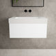 Raffinata One Drawer Vanity Unit With Beyondstone BLOC Basin - Matt White 800mm image