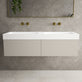 Raffinata Two Drawer Vanity Unit With Beyondstone BLOC Double Basin - Matt Cashmere 1400mm image