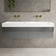 Raffinata Two Drawer Vanity Unit With Beyondstone BLOC Double Basin - Gloss Dust 1400mm image
