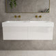 Raffinata Two Drawer Vanity Unit  With Beyondstone BLOC Double Basin - Gloss White 1200mm image