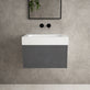 Raffinata One Drawer Vanity Unit With Beyondstone BLOC Basin - Dark Concrete 600mm image