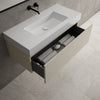 Raffinata One Drawer Vanity Unit With Beyondstone BLOC Basin - Matt Stone 1000mm image