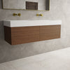Raffinata Two Drawer Vanity Unit  With Beyondstone BLOC Double Basin - Walnut 1200mm image