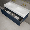Raffinata One Drawer Vanity Unit With Beyondstone Double BLOC Basin - Matt Indigo 1200mm image