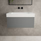 Raffinata One Drawer Vanity Unit With Beyondstone BLOC Basin - Matt Dust 800mm image