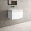 Raffinata One Drawer Vanity Unit  With Beyondstone BLOC Basin - Matt White 600mm image