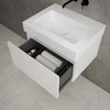 Raffinata One Drawer Vanity Unit  With Beyondstone BLOC Basin - Gloss White 600mm image